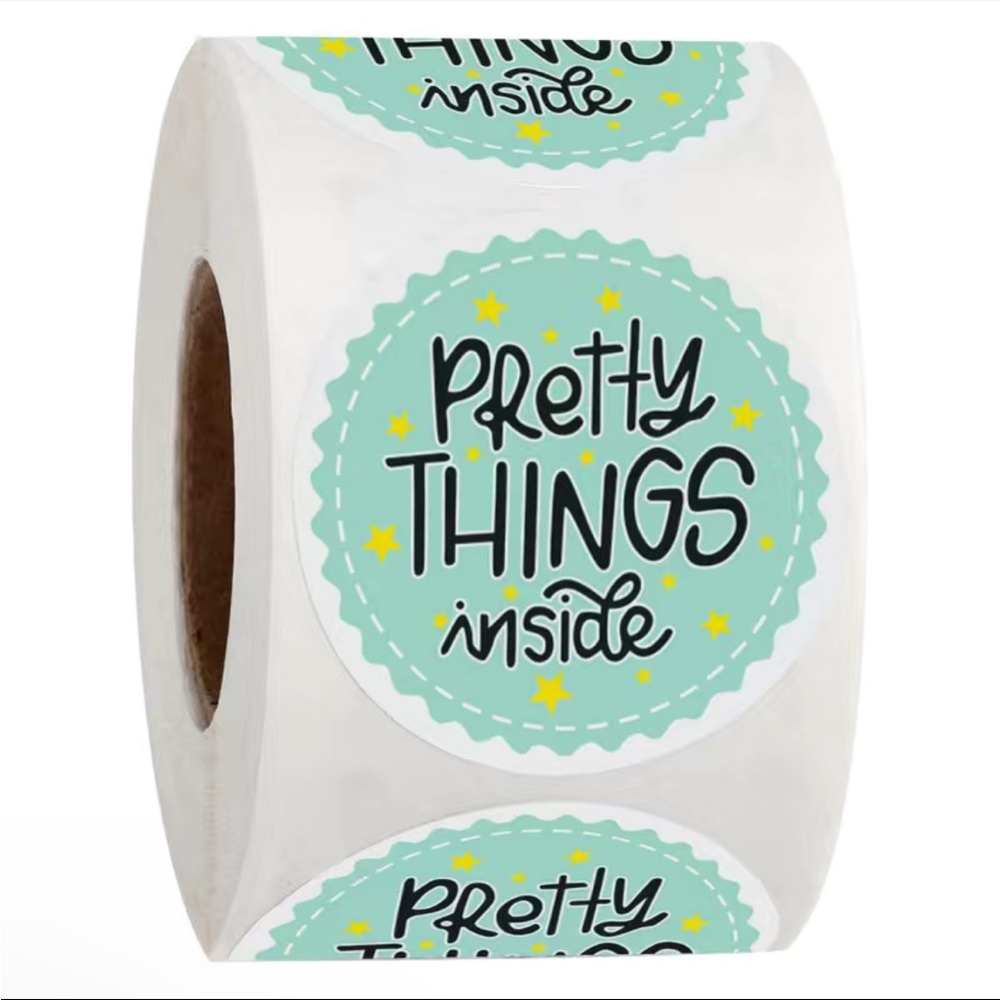 500 “Pretty Things Inside” Teal Stickers